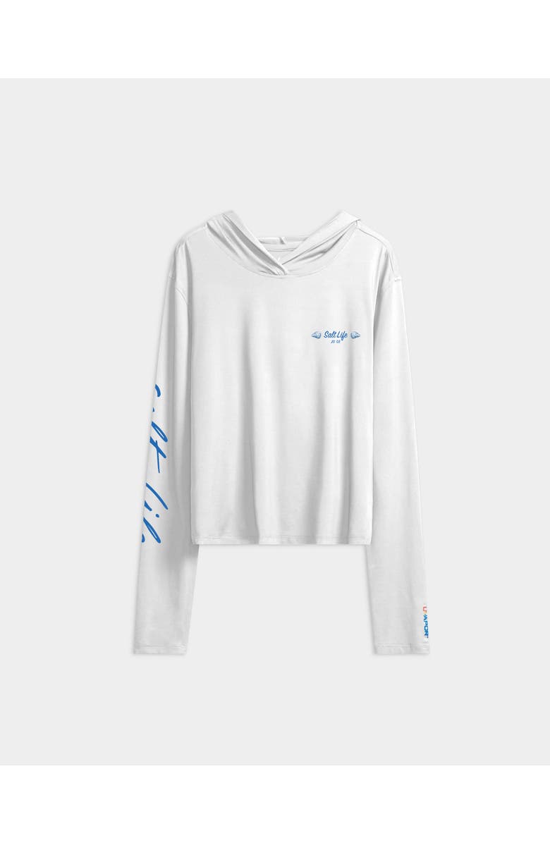 Salt Life Aquarium Turtle Performance Hoodie, Main, color, White