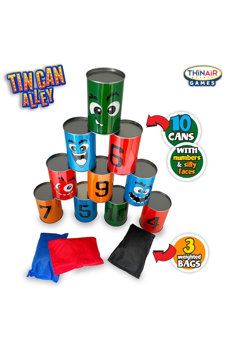 Thin Air Games Tin Can Alley, Bean Bag Toss, Alternate, color, Multicolored