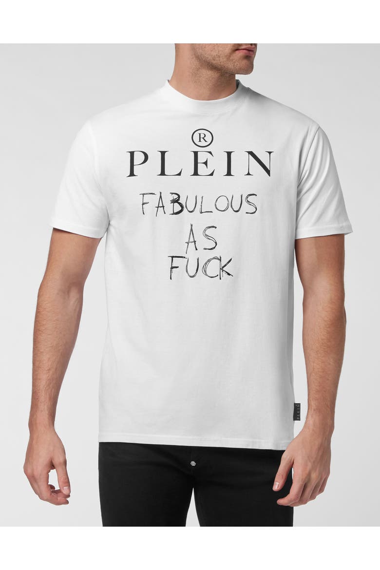 T-Shirt Round Neck Men, Main, color, white