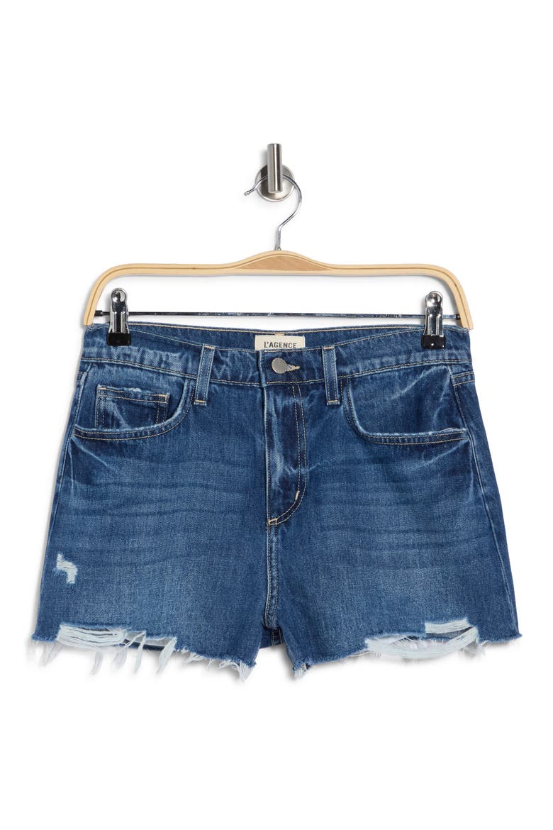 Clark High Waist Denim Cutoff Shorts, Alternate, color, BRENTWOOD DESTRUCT
