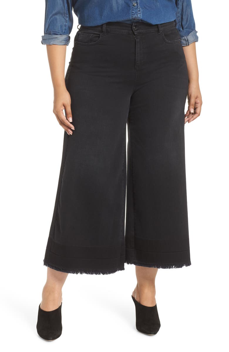 Ashley Graham X Marina Rinaldi Igloo High Rise Crop Flare Jeans, Main, color, 