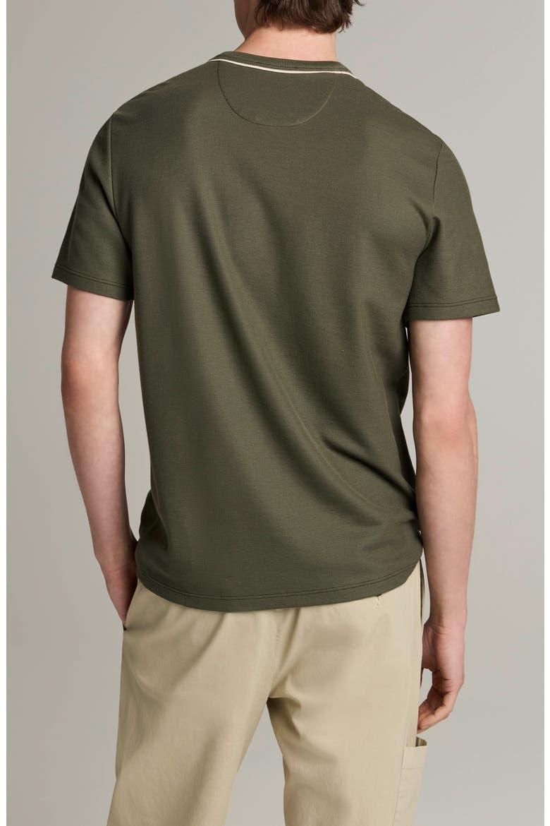 Tipped Pima Cotton Crewneck T-Shirt, Alternate, color, COULTER GREEN