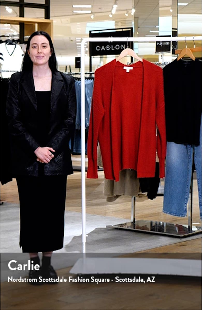 Rib Bishop Sleeve Cardigan, sales video thumbnail