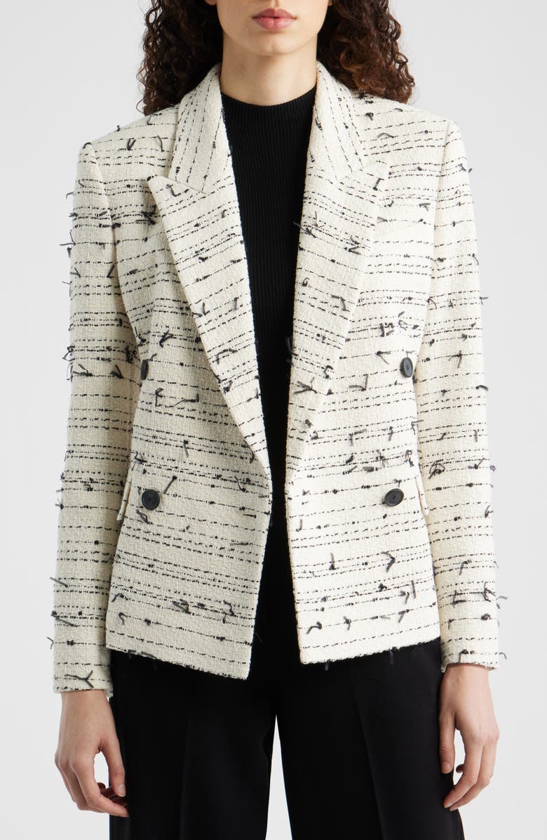 BOSS Jaleto Tweed Jacket, Main, color, White Multi