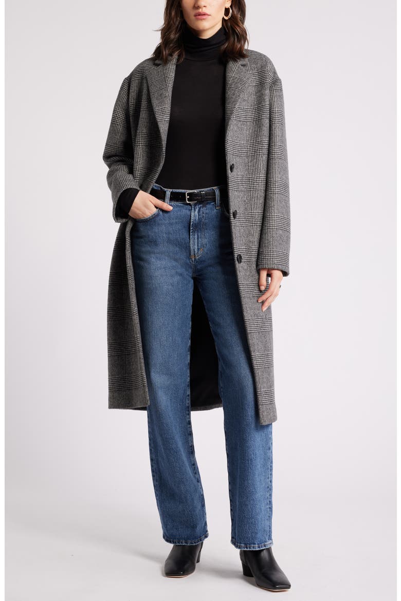 Lyocell & Wool Turtleneck, Alternate, color, BLACK