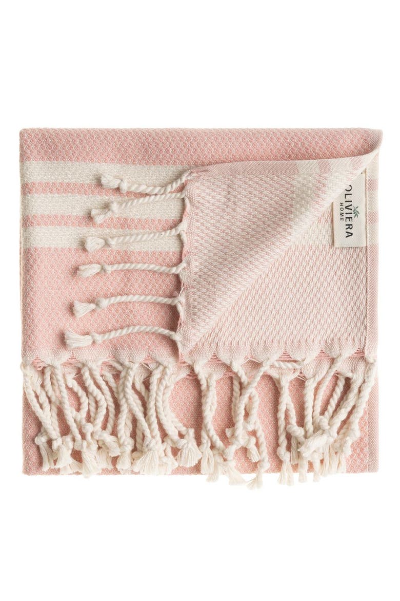 Newport Turkish Cotton Hand & Kitchen Towel Bundle, Alternate, color, Blush