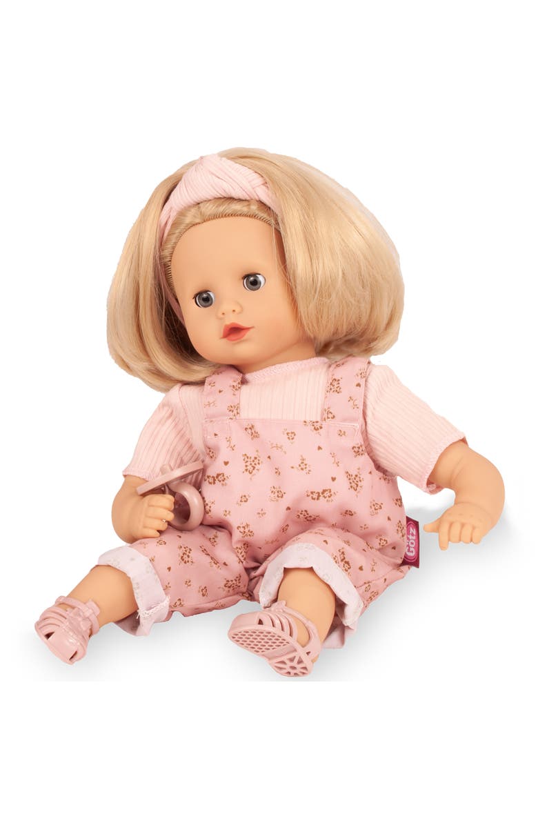 Gotz Muffin Flowers Millefleur - 13" Doll, Pink Floral Overalls,Kids 3+, Alternate, color, Multicolored