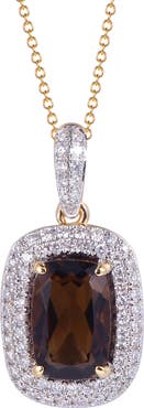Kahn High Jewelry Smoky Quartz Necklace with Diamonds