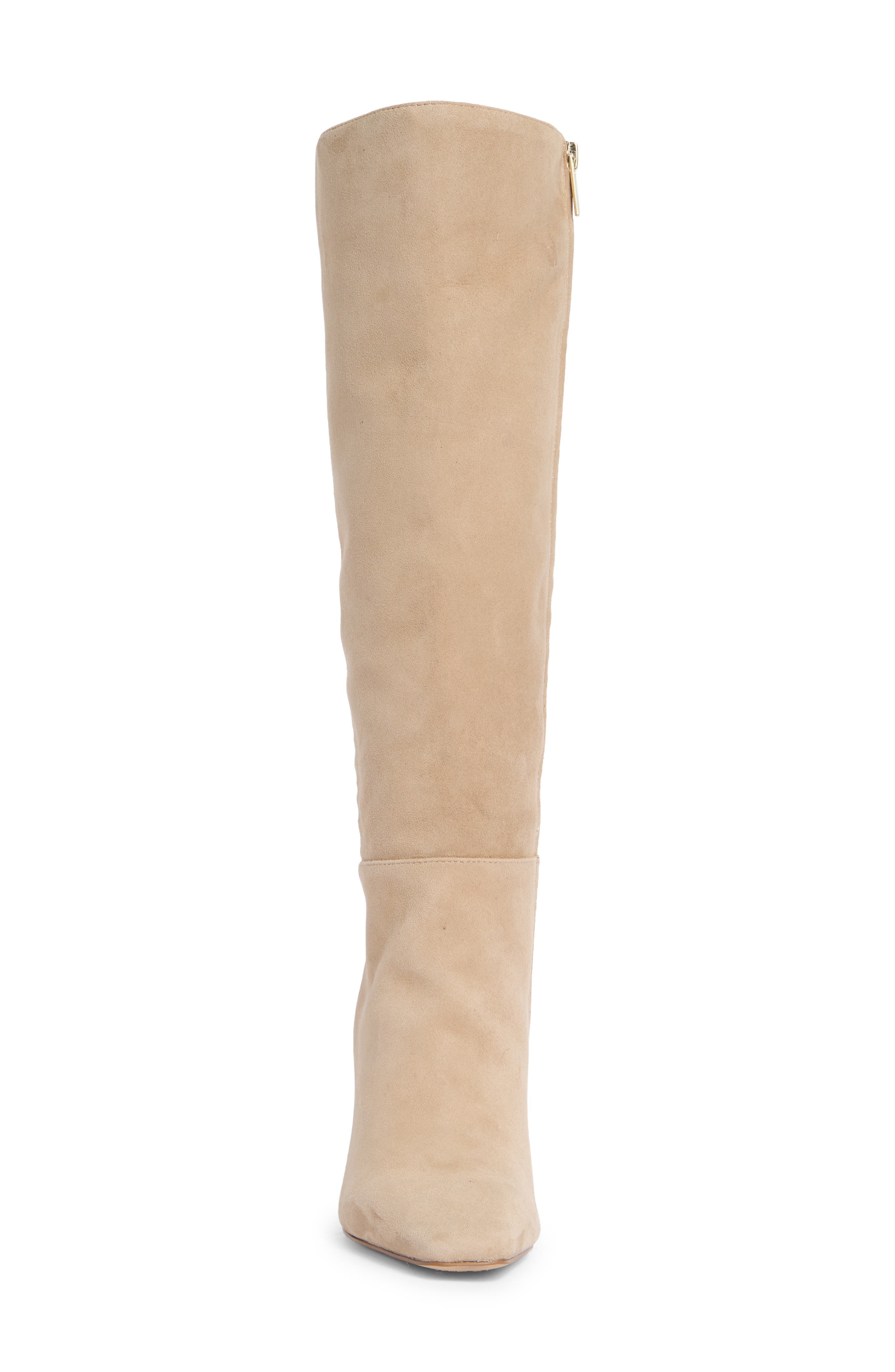 Bennidy Wide Calf Leather Knee High Boot, Alternate, color, TORTILLA