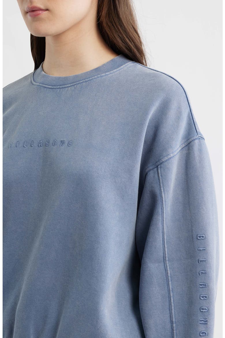 Kendal Saltwashed Fleece Sweatshirt, Alternate, color, STONE BLUE