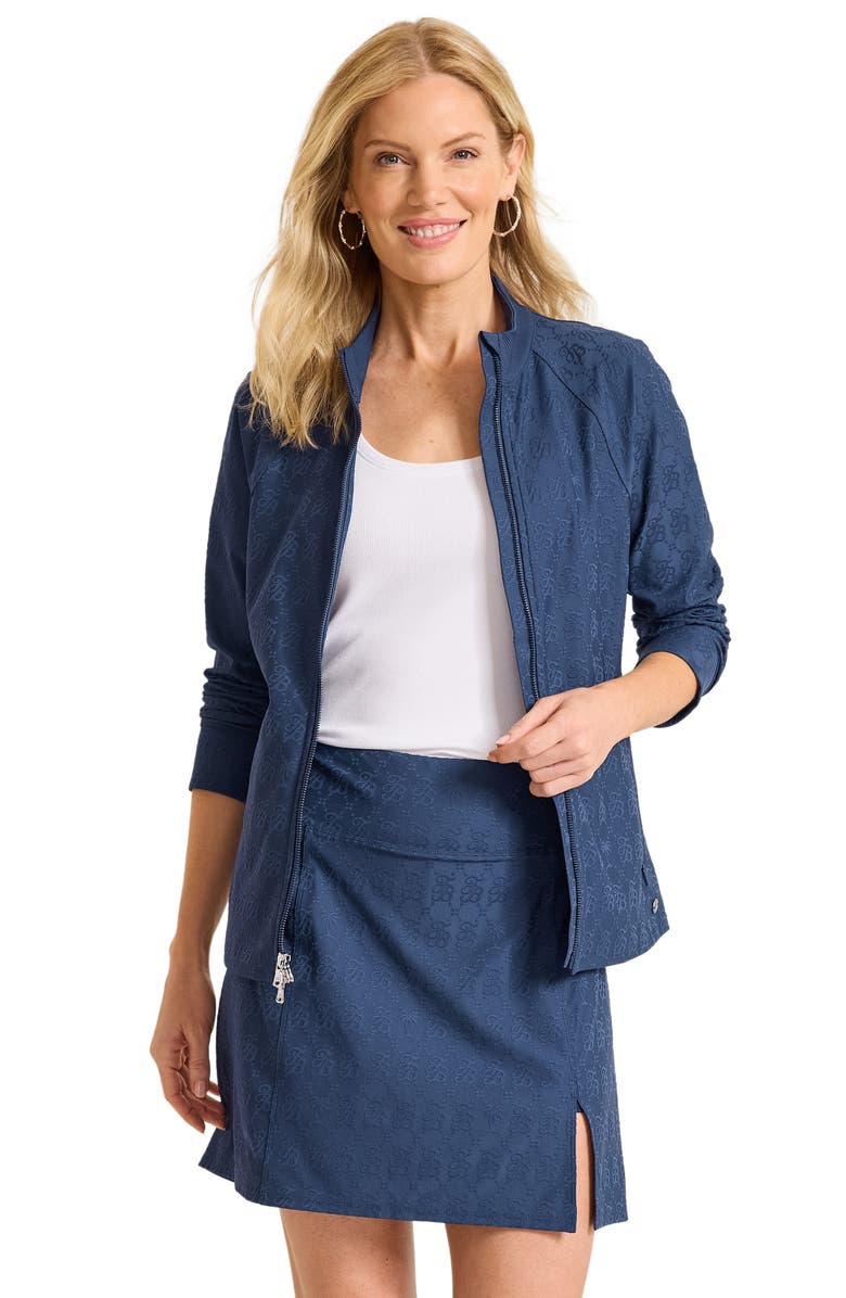 Tommy Bahama Aubrey Logo Monogram Jacquard Jacket, Alternate, color, Coastline