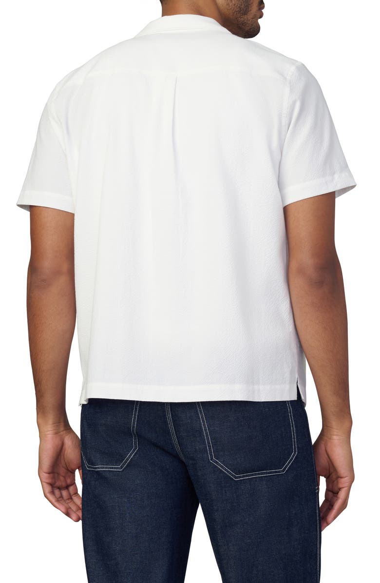 Joe's Seersucker Camp Shirt, Alternate, color, Optic White