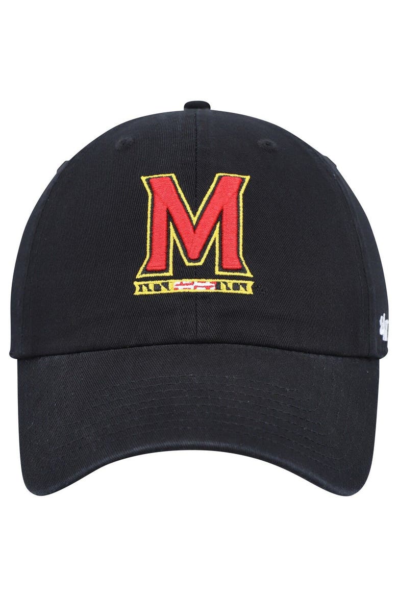 Men's '47 Black Maryland Terrapins Clean Up Adjustable Hat, Alternate, color, Black