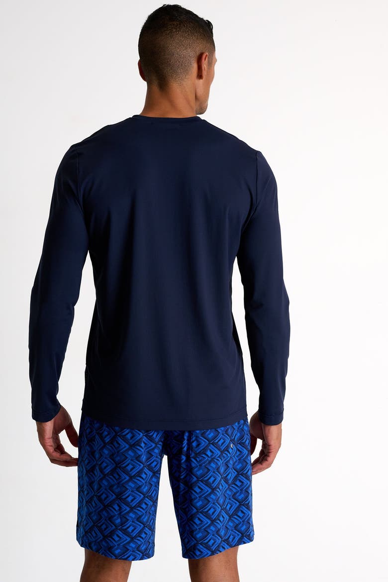 Long fit stretch swim trunks, Alternate, color, Print