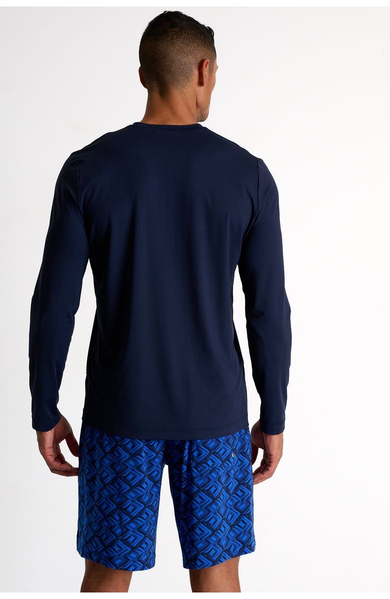 SHAN Long fit stretch swim trunks, Alternate, color, Print