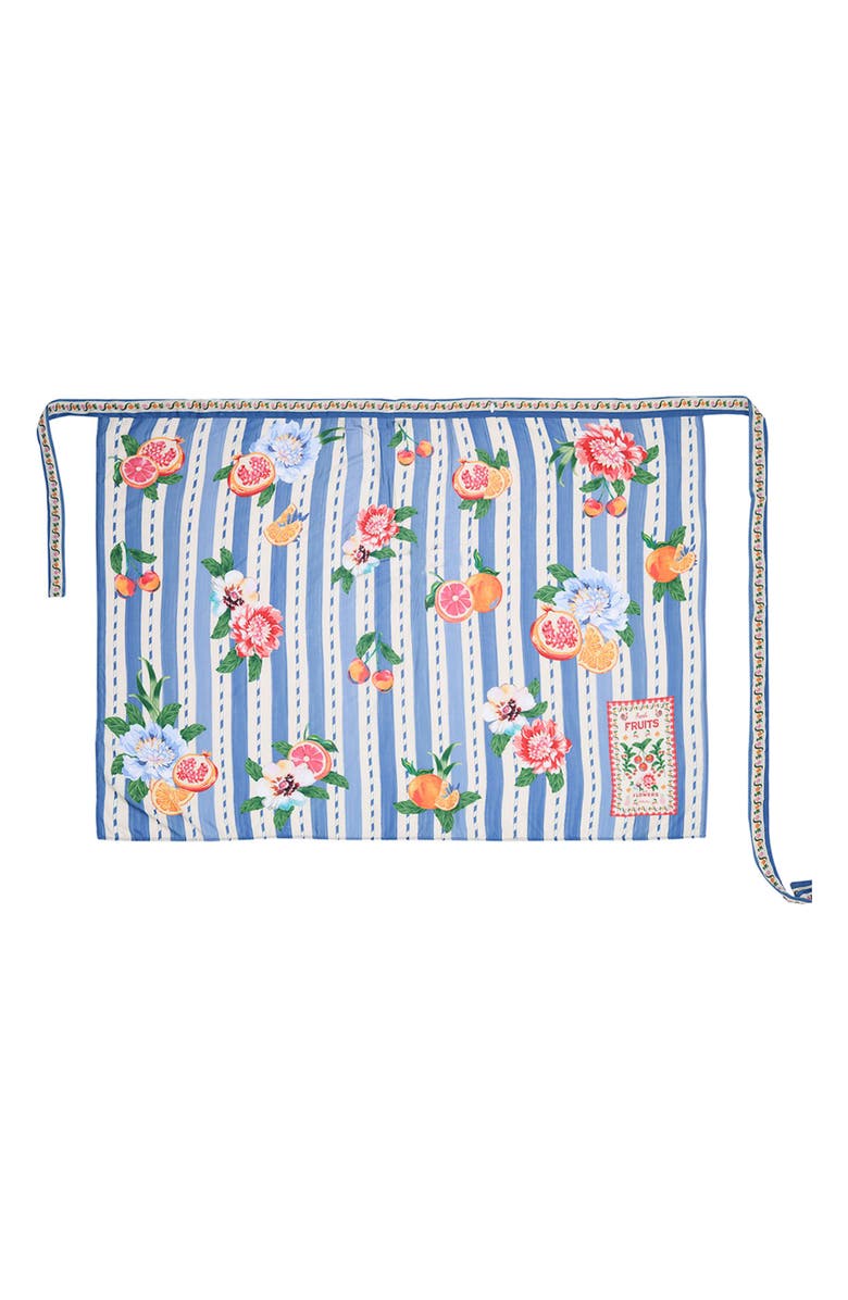 Agua Bendita Zinna Basket Cover-Up Sarong, Alternate, color, Multicolor