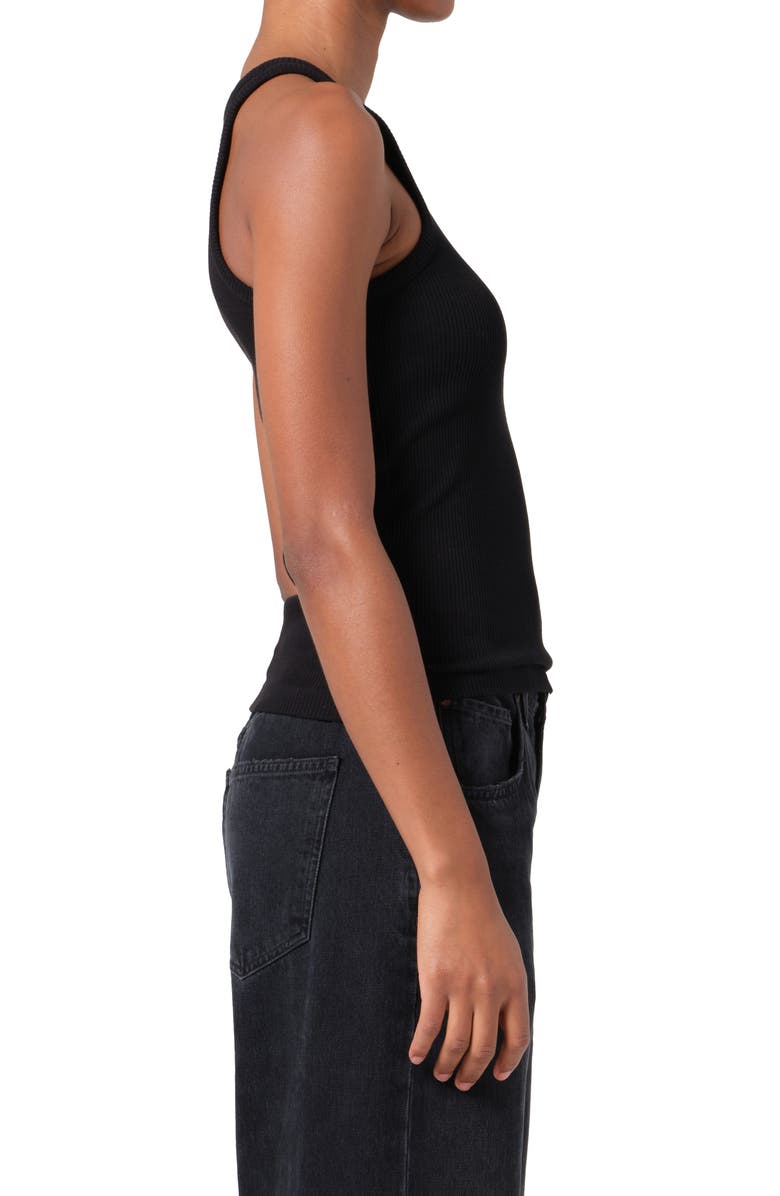 AGOLDE Rayne Rib Tank, Alternate, color, Black