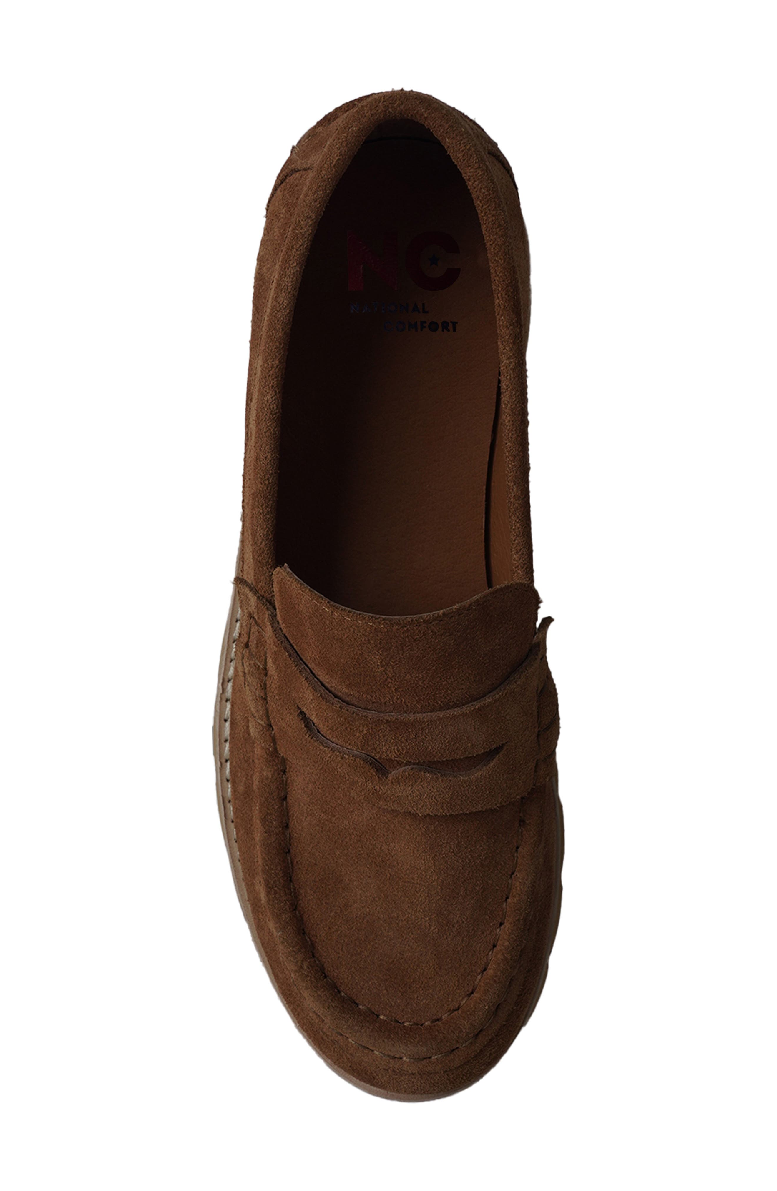 Lenna Suede Platform Loafer, Alternate, color, TAN SUEDE