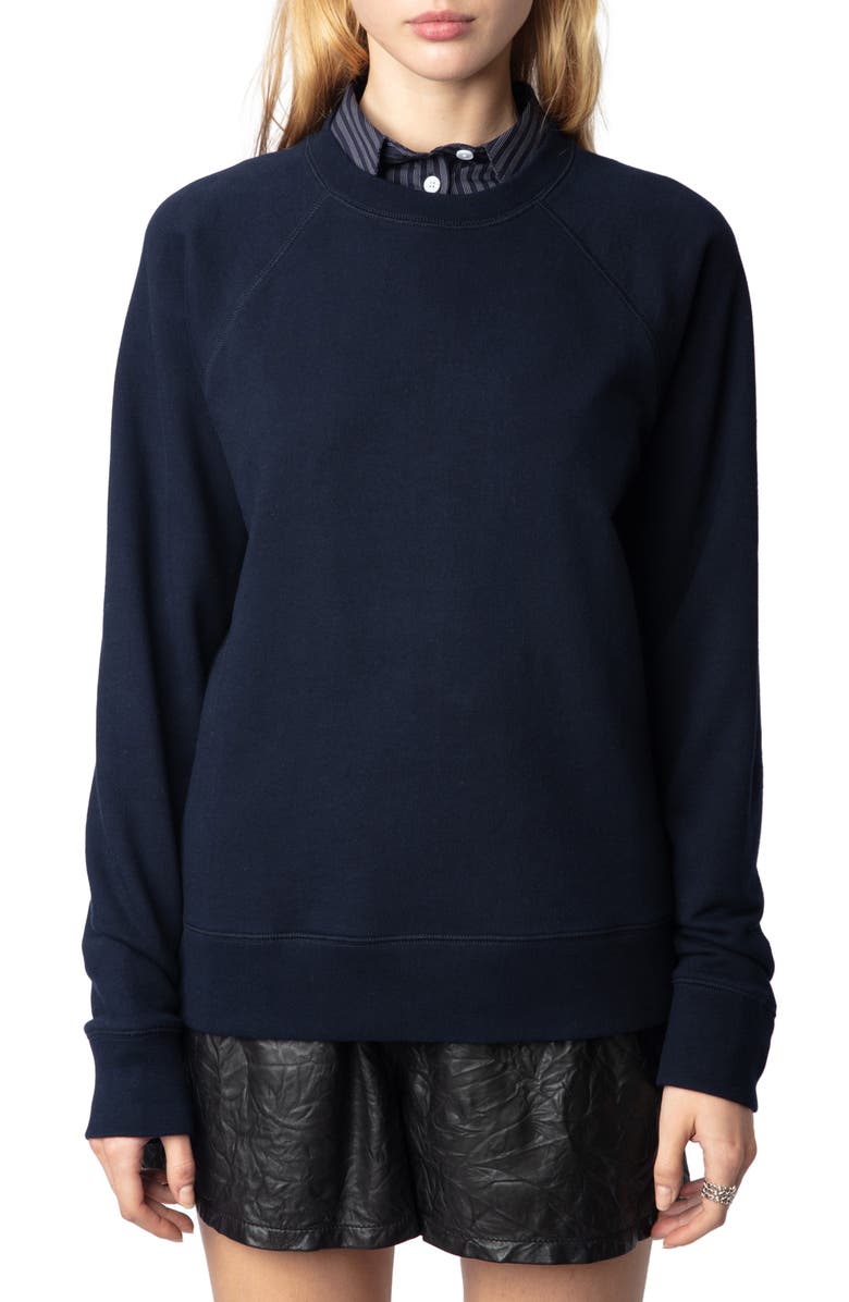 Zadig & Voltaire Upper Mo Fishnet Fallen Angel Sweatshirt, Main, color, 