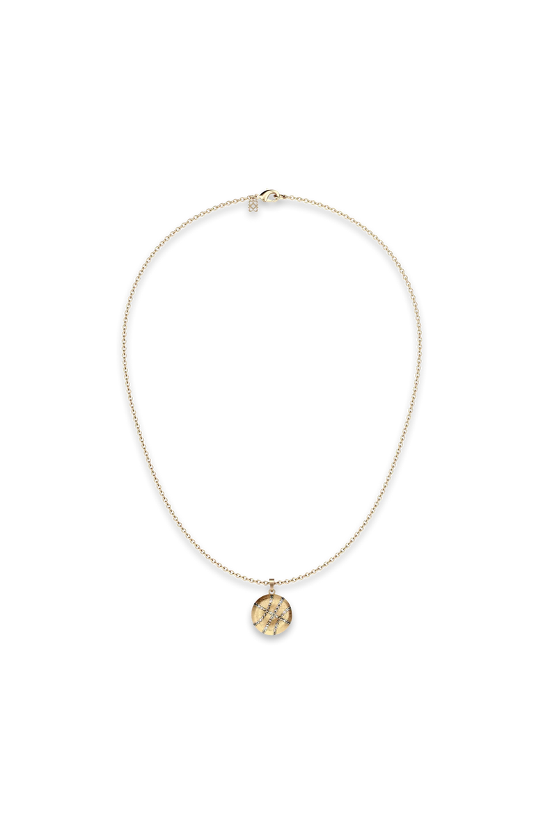 PASCAL The Basketball Crooked Ball Diamond Pavé Necklace, Alternate, color, Gold / White Diamond