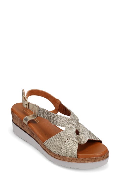 Sesto Meucci Rafe Wedge Sandal In Champagne