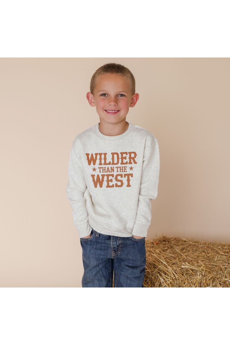 Wilder Than The West Western Sweatshirt, Alternate, color, Natural Heather