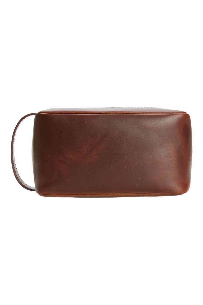 Leather Travel Kit, Alternate, color, MEDBROWN
