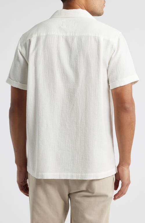 Rails Haney Textured Short Sleeve Cotton Button-up Shirt