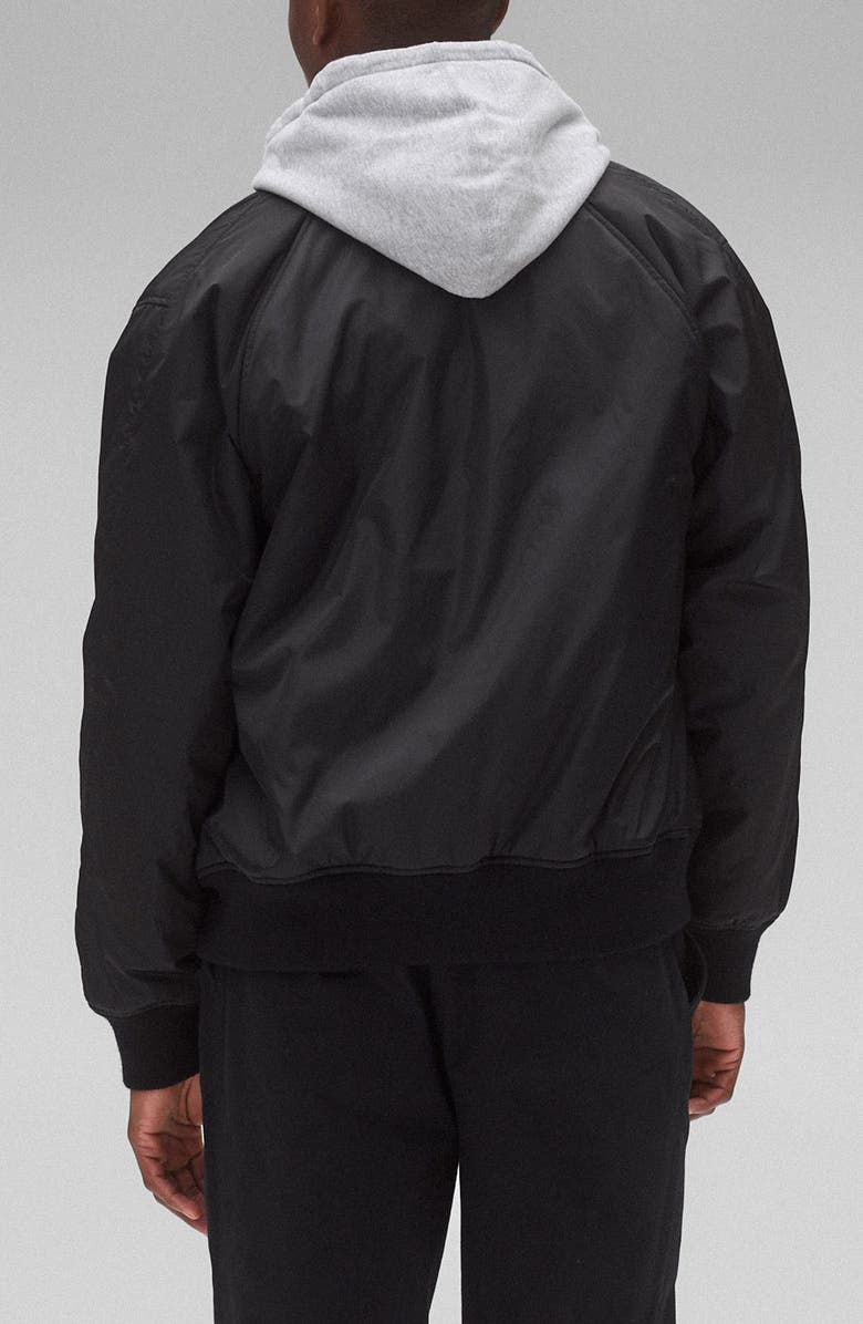 Reigning Champ ECONYL<sup>®</sup> Satin Stadium Jacket, Alternate, color, Black