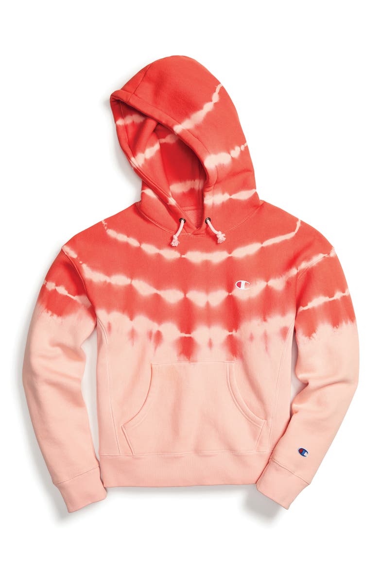 Streak Dye Hoodie, Alternate, color, PRIMER PINK