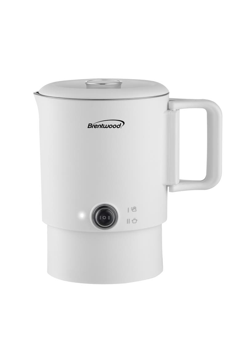 Collapsible Stainless Steel Cordless Electric Kettle, Main, color, White