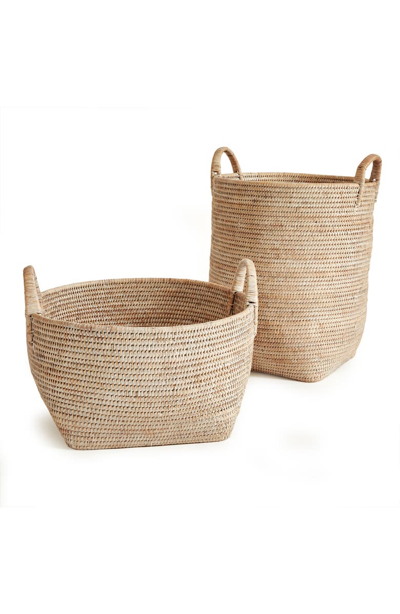 Napa Home & Garden Burma Rattan Orchard Baskets, Set Of 2, Alternate, color, White