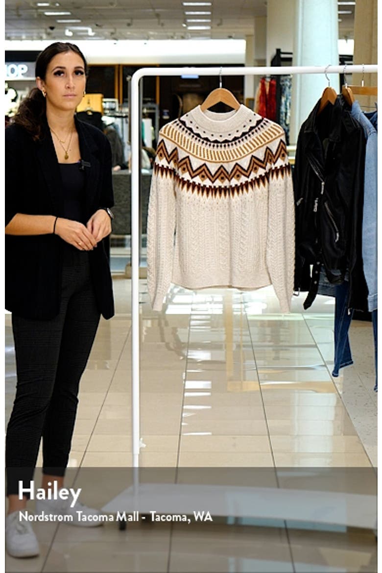 Fair Isle Cable Knit Sweater video