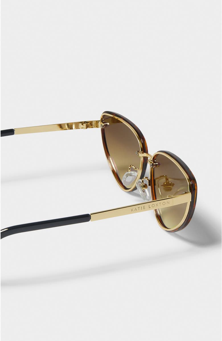 Katie Loxton Saint - Tropez Sunglasses, Alternate, color, Brown Tortoiseshell