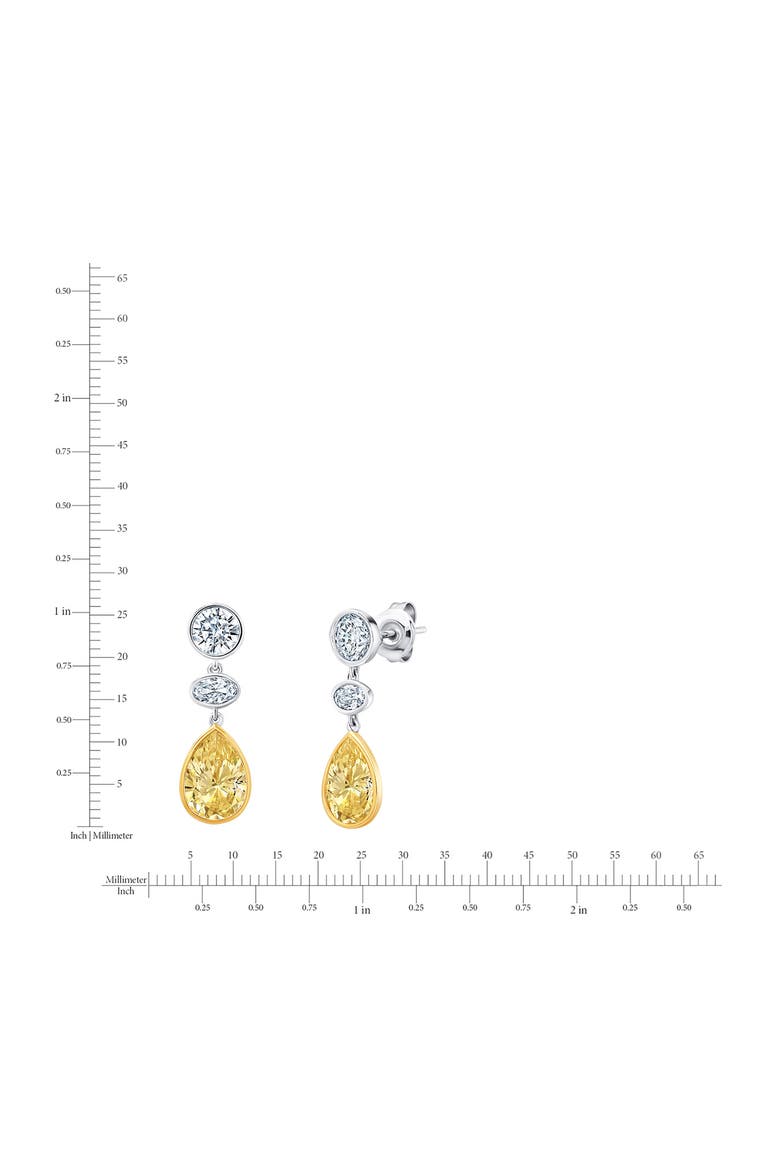 Canary Luster Drop Earrings, Alternate, color, PURE PLATINUM/ CANARY STONE