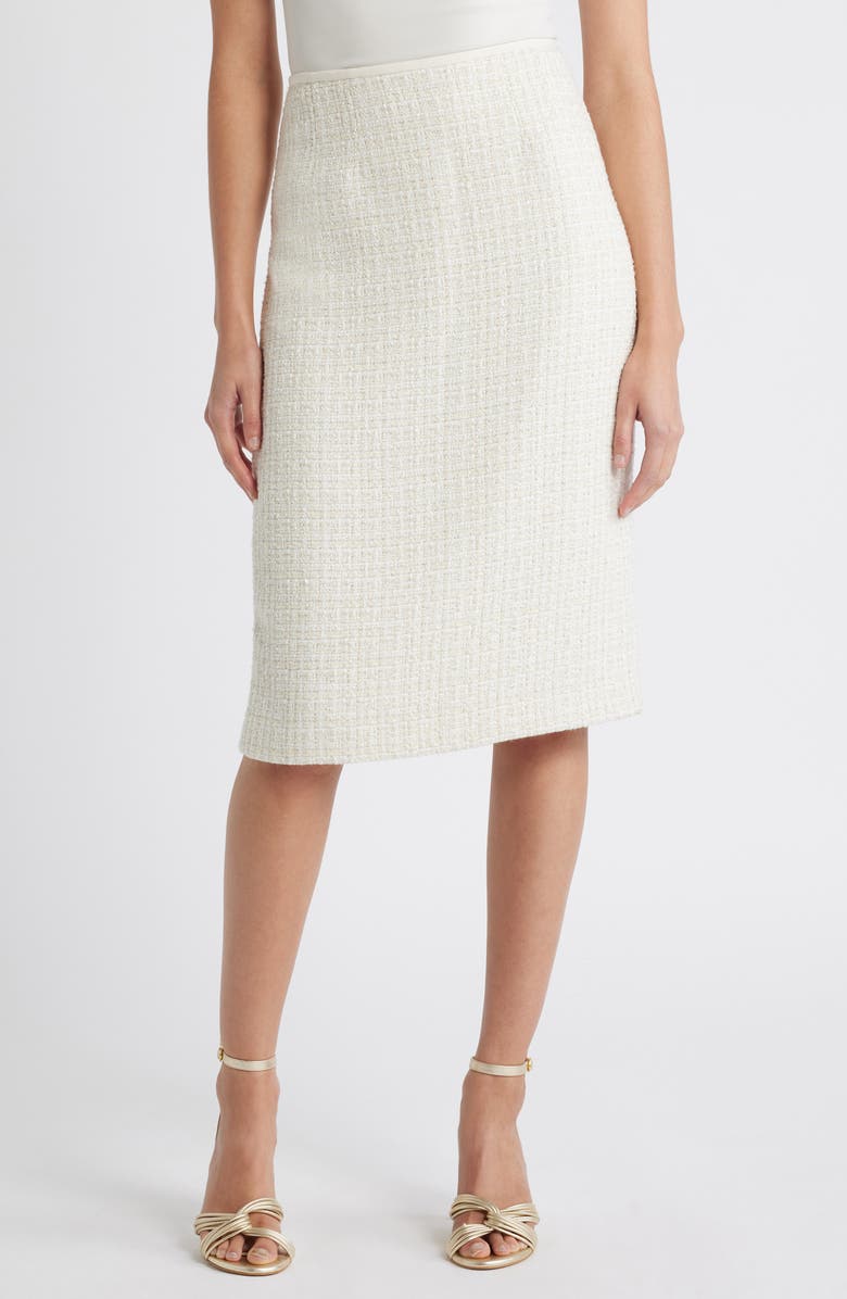 Anne Klein Tweed Pencil Skirt, Main, color, 
