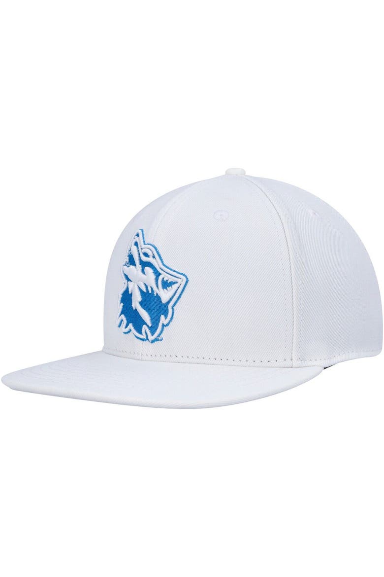 Men's Pro Standard White Cheyney Wolves Mascot Evergreen Wool Snapback Hat, Alternate, color, White