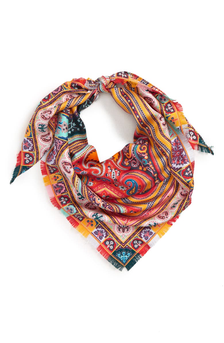 Etro Silk Triangle Scarf, Alternate, color, 