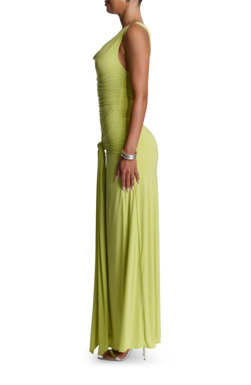 Naked Wardrobe Cowl Neck Maxi Dress In Green