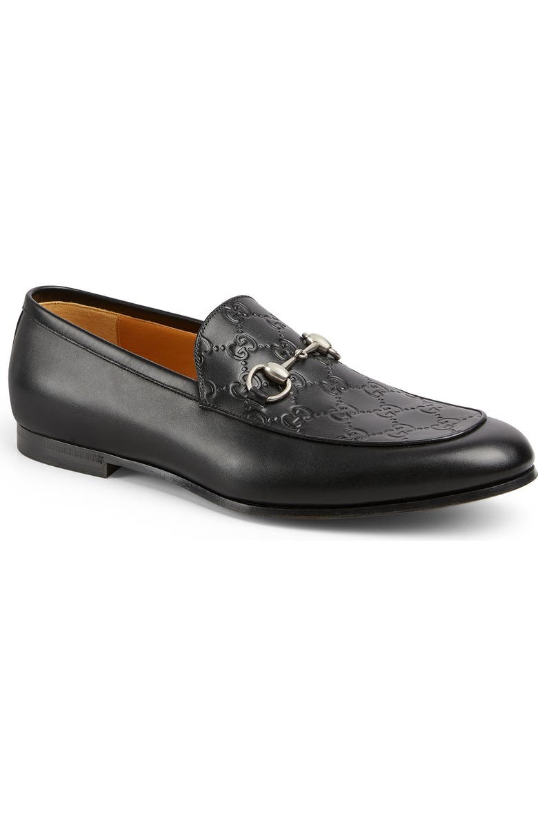 Gucci Jordy Monogram Bit Loafer, Main, color, Black