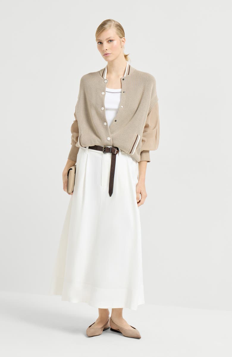 Brunello Cucinelli Cotton cardigan, Alternate, color, Beige