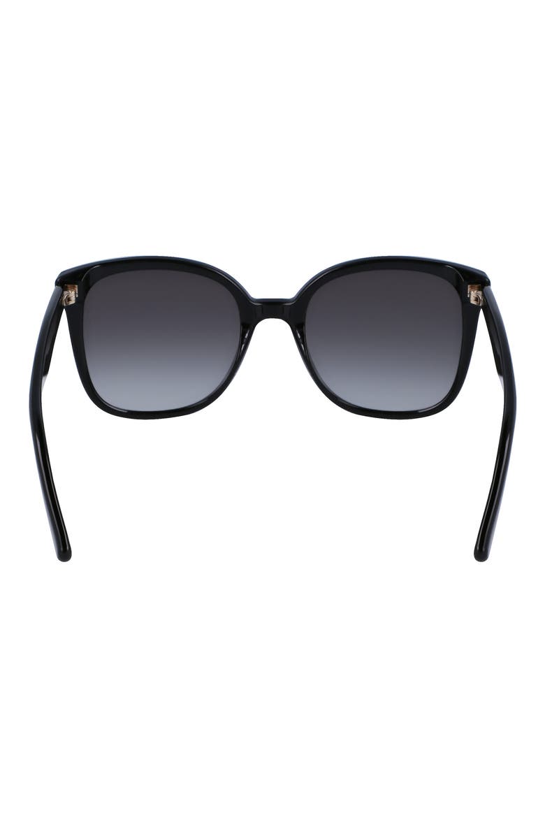 56mm Square Sunglasses, Alternate, color, BLACK
