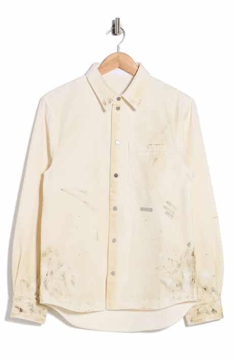 Helmut Lang Snap Front Cotton Shirt Jacket