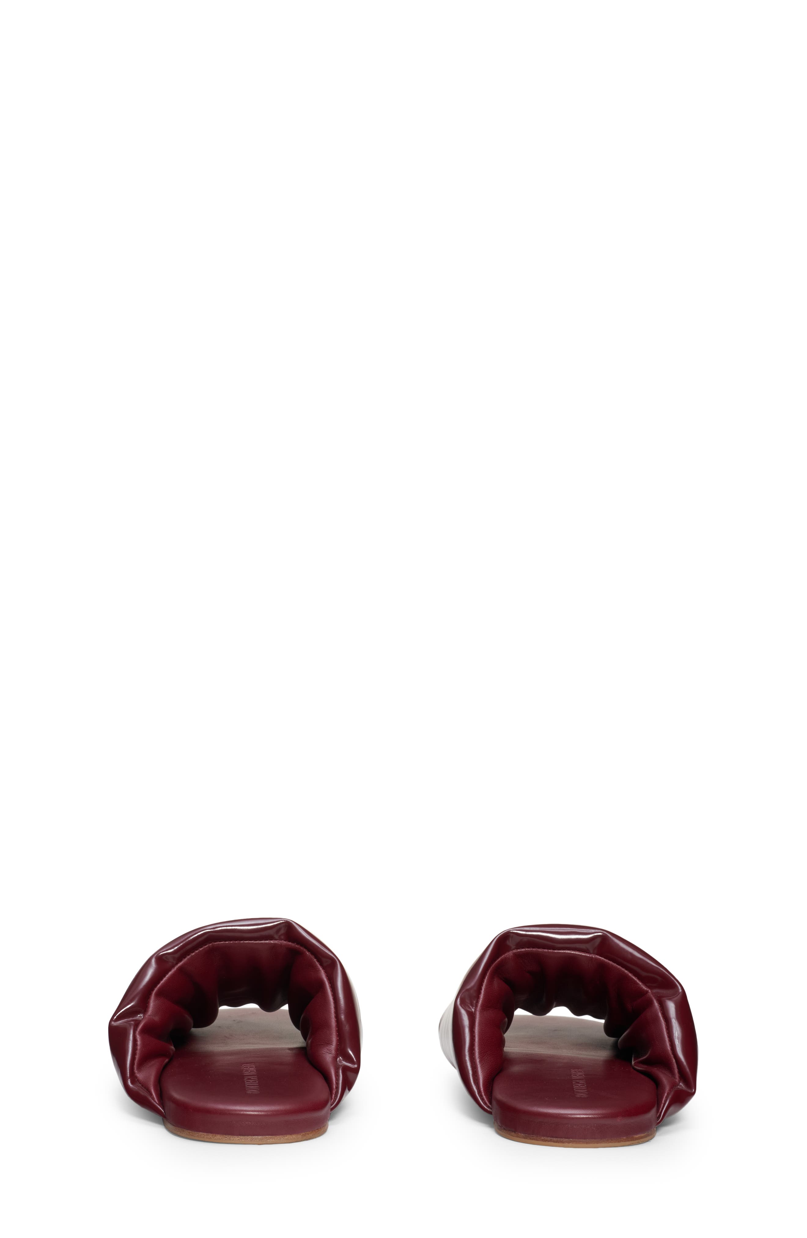 Latex Leather Slide Sandal, Alternate, color, MERLOT