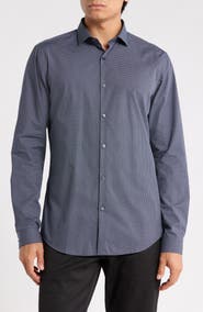 Theory Cedrick Connect Printed Long Sleeve Shirt