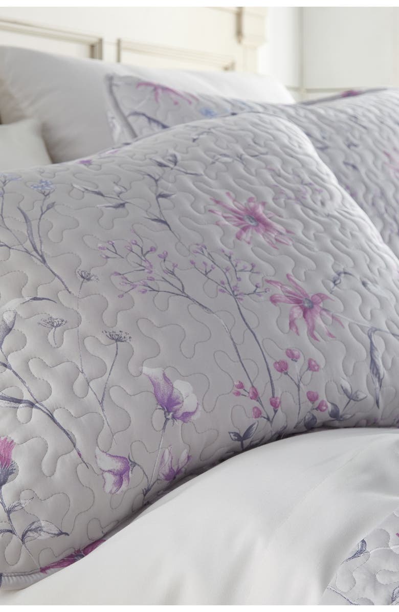 SOUTHSHORE FINE LINENS Luxury Premium Floral Collection Quilt Cover Set, Alternate, color, Grey