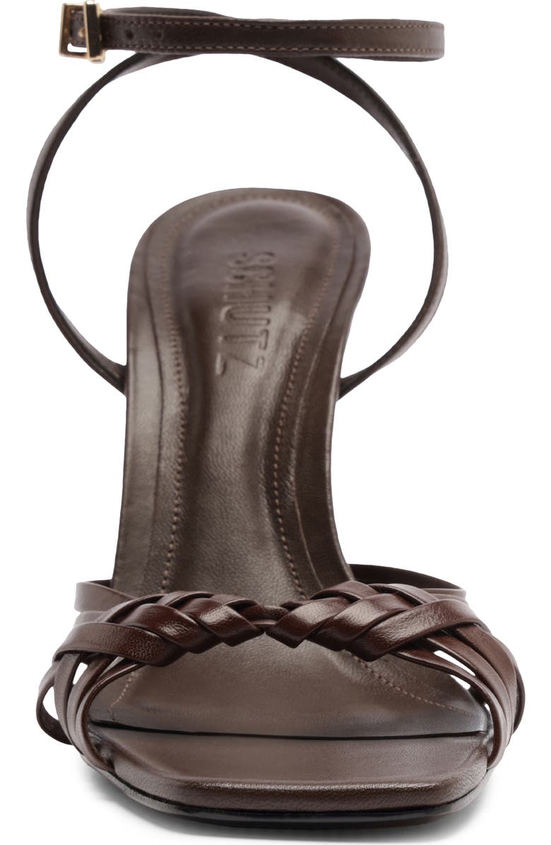 Schutz Tara Ankle Strap Sandal, Alternate, color, Chestnut Brown