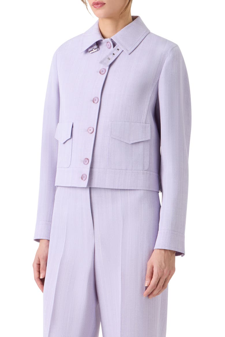 Peer Mélange Twill Jacket, Alternate, color, MALVA