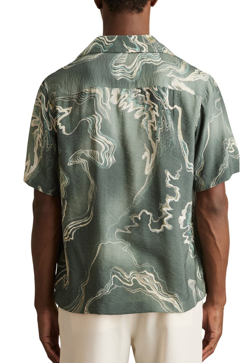 Marble Camp Shirt, Alternate, color, SAGE GREEN