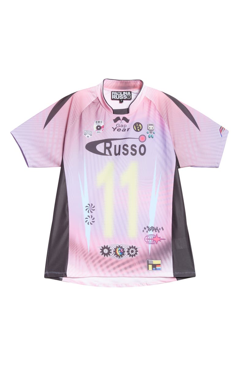 Paolina Russo Oversize Short Sleeve Stretch Jersey Top, Alternate, color, 